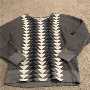 J. Crew cotton gray sweater with pattern